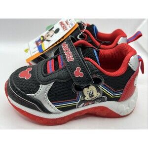 NEW W/TAGS DISNEY JUNIOR MICKEY MOUSE LIGHT UP SNEAKERS SIZE 6